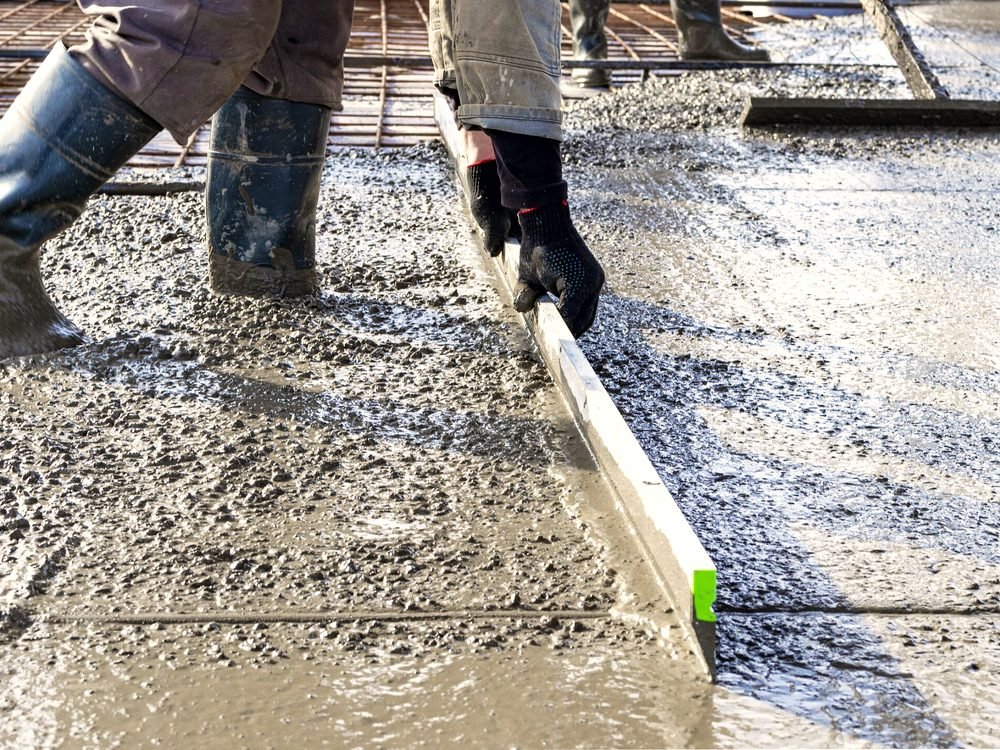 Concrete walkway installation