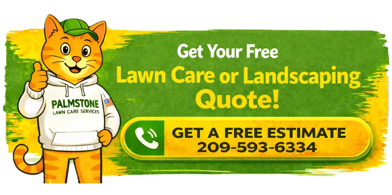 Palmstone mascot - Get a free Modesto lawn care quote