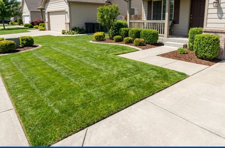 Fresh sod installation in Turlock