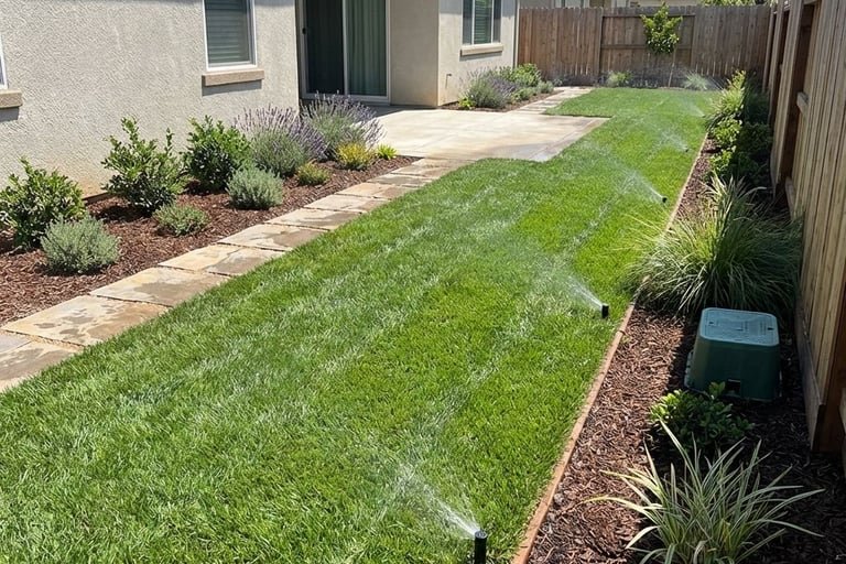 Sprinkler system installation in Turlock
